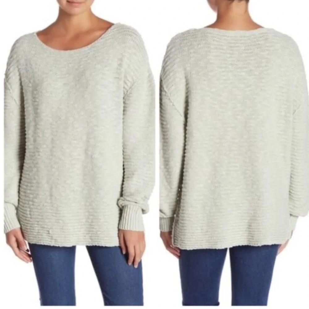 Free People Menace Solid Tunic Sweater Oversized Slouchy Mint Green Size Medium